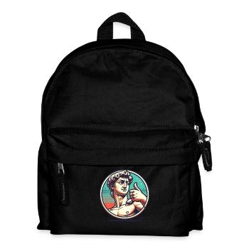 Florenz: Daumen hoch von David - Kinder Rucksack - Schwarz - Vorne