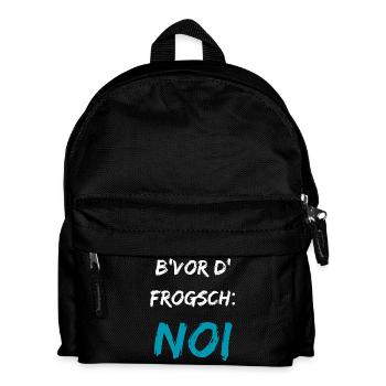 Drôle de dicton souabe B’vor d’Frogsch NOI - Sac à dos Enfant - noir - Devant