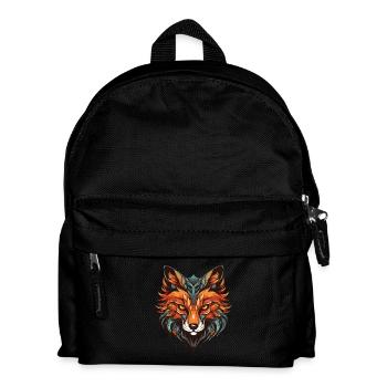 Fox Portrait - Kids' Backpack - black - Front