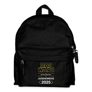 Jugendweihe 2025 DAS WARS mit der Kindheit - Kinder Rucksack - Schwarz - Vorne