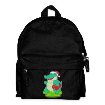 Krokodil Weihnachten Paket - Kinder Rucksack - Schwarz - Vorne
