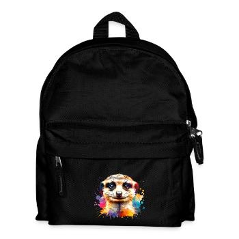 Erdmännchen - Kinder Rucksack - Schwarz - Vorne