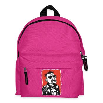 80s punk rocker in retro look - Kids' Backpack - fuchsia - Front