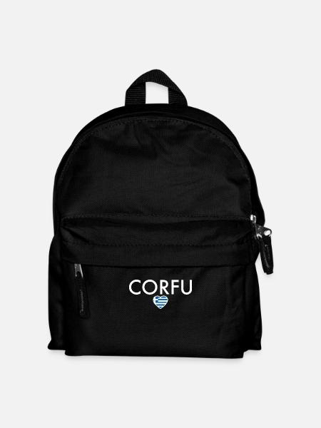 Corfou Grèce Drapeau grec Grec - Sac à dos Enfant - noir