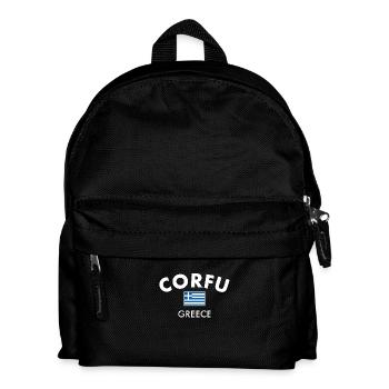 Corfou Grèce Drapeau grec Grec - Sac à dos Enfant - noir - Devant