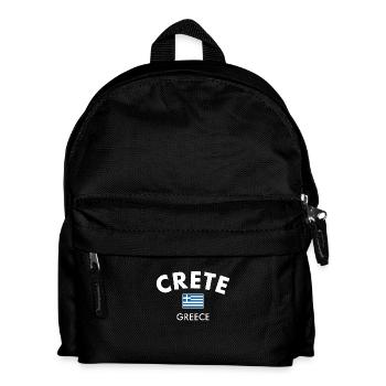 Crete Griechenland Griechische Flagge Grieche - Kinder Rucksack - Schwarz - Vorne
