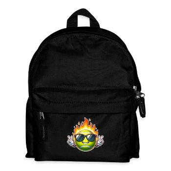 Tennis Flammen Tennisball - Kinder Rucksack - Schwarz - Vorne