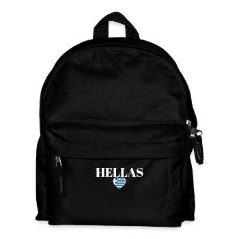 Hellas Griechenland Griechische Flagge Grieche - Kinder Rucksack - Schwarz - Vorne