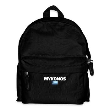 Mykonos Grèce Drapeau grec Grec - Sac à dos Enfant - noir - Devant