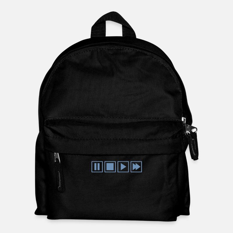 Retro Kassettenrekorder TV Nostalgie - Kinder Rucksack - Schwarz