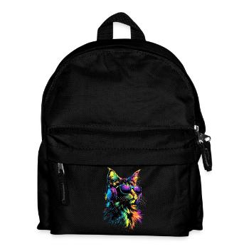 Chat de la forêt norvégienne Chat des forêts norvégiennes - Sac à dos Enfant - noir - Devant