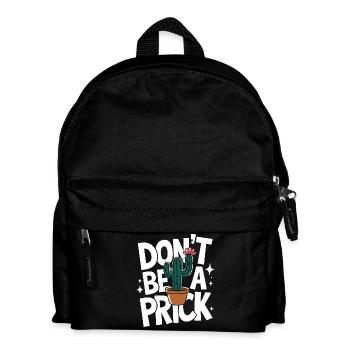 Kaktus Kakteen Wüsten Pflanze - Kinder Rucksack - Schwarz - Vorne
