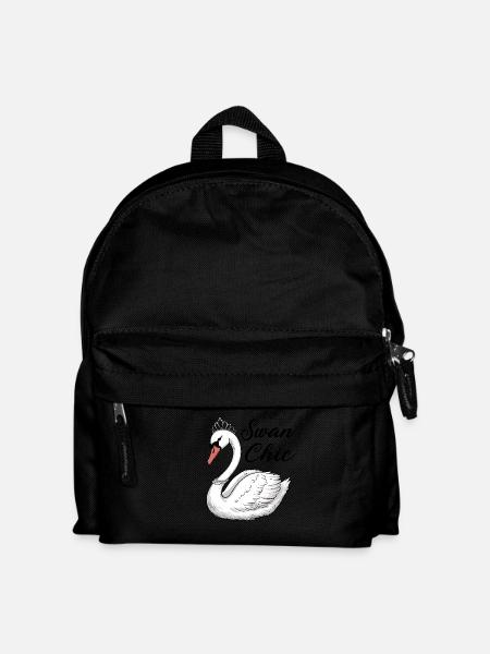 Eleganter Schwan für Schwan Fan - Kinder Rucksack - Schwarz