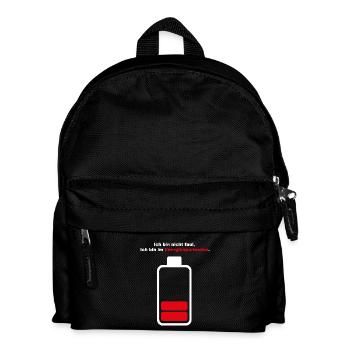 Ich bin nicht faul, ich bin im Energiesparmodus - Kinder Rucksack - Schwarz - Vorne