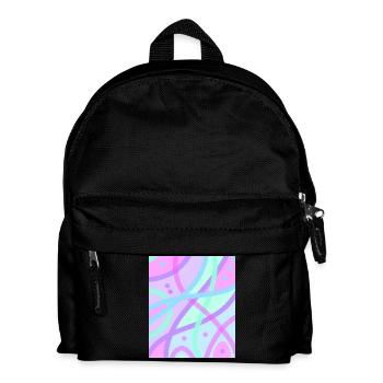 Pastell - Kinder Rucksack - Schwarz - Vorne