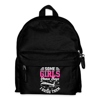 Manche Mädchen jagen Jungs, ich führe sie - Kinder Rucksack - Schwarz - Vorne