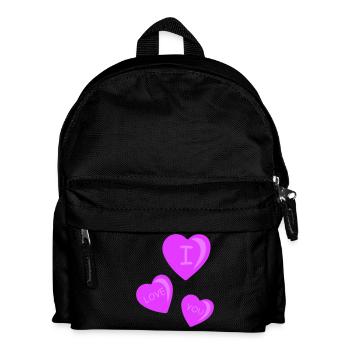 hearts i love you - Kids' Backpack - black - Front