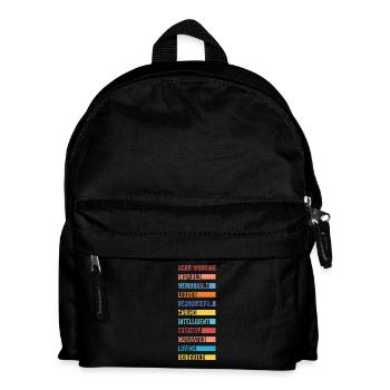 Motivational Words Typography Design Motivational - Kids' Backpack - black - Front