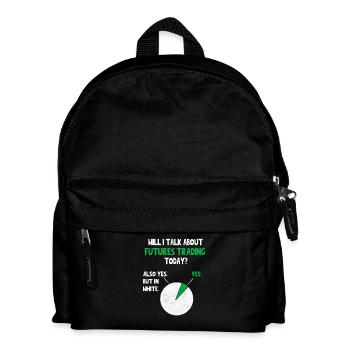 Futures trading Crypto Stocks talk about Funny Quo - Kids' Backpack - black - Front