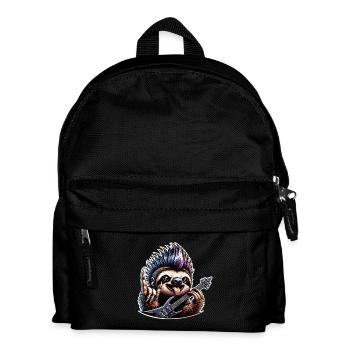Sloth Rock and Roll Guitarist - Kids' Backpack - black - Front