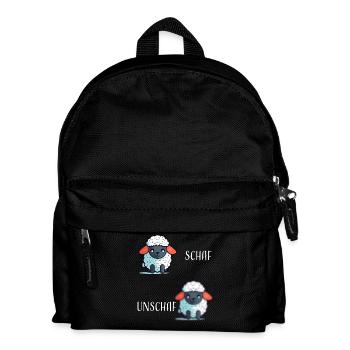 Schaf Unschaf lustiges cooles Geschenk - Kinder Rucksack - Schwarz - Vorne