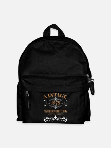 Vintage Gift 50th Birthday Year of Birth 1975 - Kids' Backpack - black