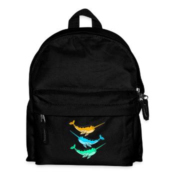 Narwal - Kinder Rucksack - Schwarz - Vorne