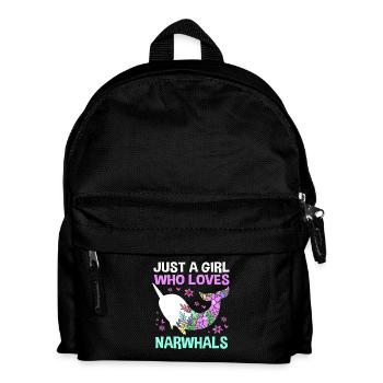 Narwal - Kinder Rucksack - Schwarz - Vorne