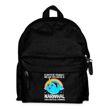 Narwal - Kinder Rucksack - Schwarz - Vorne