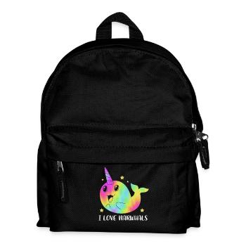 Narwal - Kinder Rucksack - Schwarz - Vorne