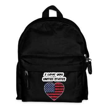 T-shirt I LOVE YOU UNITED STATES 2025 - Sac à dos Enfant - noir - Devant