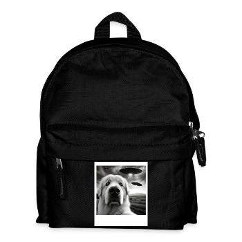 Great Pyrenees Funny Graphic Selfie with UFOs Weir - Kids' Backpack - black - Front