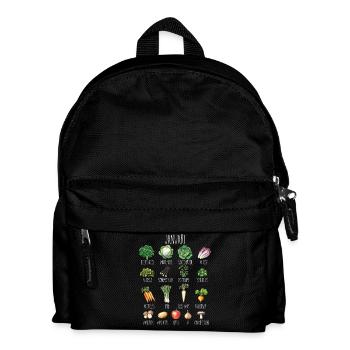 Januar Saisonale Obst- und Gemüsecollage - Kinder Rucksack - Schwarz - Vorne