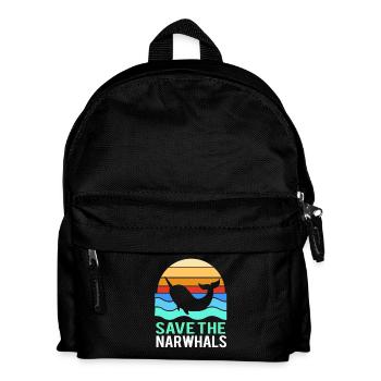 Narwal - Kinder Rucksack - Schwarz - Vorne
