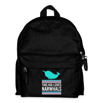 Narwal - Kinder Rucksack - Schwarz - Vorne