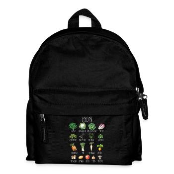 Januar Saisonale Obst- und Gemüsecollage - Kinder Rucksack - Schwarz - Vorne