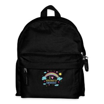 Ich Liebe Spielzeuge Die Brummen Regenbogen - Kinder Rucksack - Schwarz - Vorne