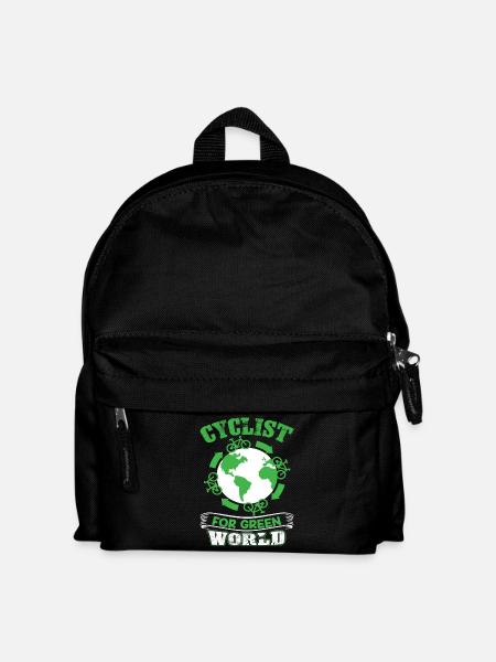 Earth Day Cyclist For Green Earth - Kids' Backpack - black