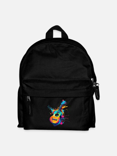Ukulele Streetart - Kinder Rucksack - Schwarz