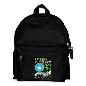 Earth Day Pledge Allegiance To Earth - Kids' Backpack - black - Front