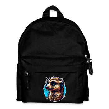 Erdmännchen - Kinder Rucksack - Schwarz - Vorne