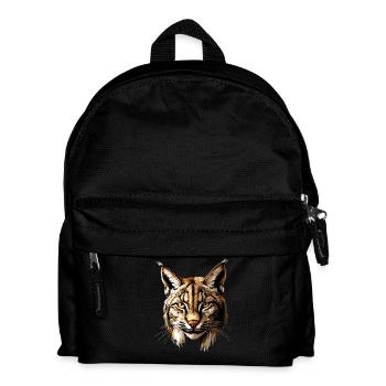 Luchs Lynx Wildkatze Raubkatzen Katzen Süße Luchse - Kinder Rucksack - Schwarz - Vorne