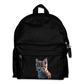 Luchs Lynx Wildkatze Raubkatzen Katzen Süße Luchse - Kinder Rucksack - Schwarz - Vorne