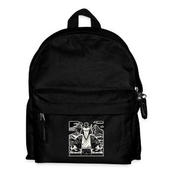 DJ Samurai Music Retro Streetwear Design - Kids' Backpack - black - Front