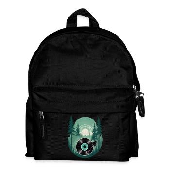 Vinyle musique vintage style streetwear rétro - Sac à dos Enfant - noir - Devant