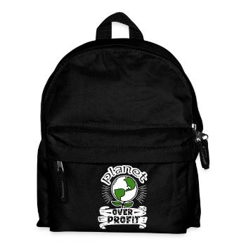 Earth Day Planet Earth Over Profit - Kids' Backpack - black - Front