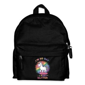 I'm so Gay Unicorn für Schwule - Kinder Rucksack - Schwarz - Vorne