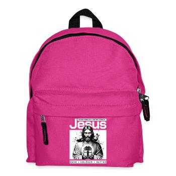 Jesus Herr & Retter - Kinder Rucksack - Fuchsia - Vorne