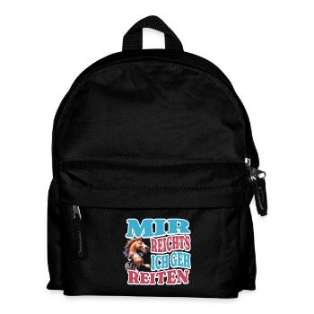 I've had enough riding - Kids' Backpack - black - Front