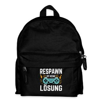 Respawn ist keine Lösung - Kinder Rucksack - Schwarz - Vorne